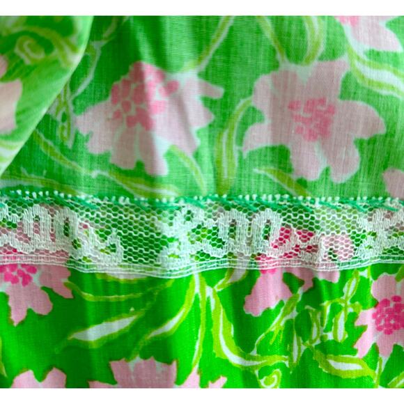 Liza by Lilly Pulitzer Vintage Pink and Lime Green Sundress size 9-10 - Picture 7 of 10
